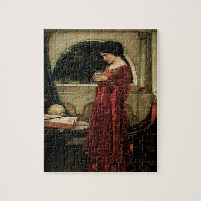 Puzzle Crystal Ball by John William Waterhouse (Vertical)