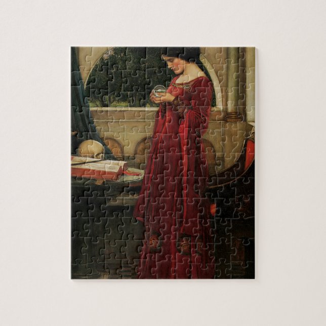 Puzzle Crystal Ball Woman Waterhouse Painting (Vertical)