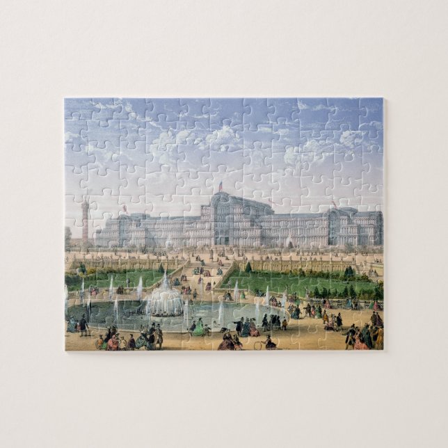 Puzzle Crystal Palace, Sydenham, c.1862 (color litho) (Horizontal)