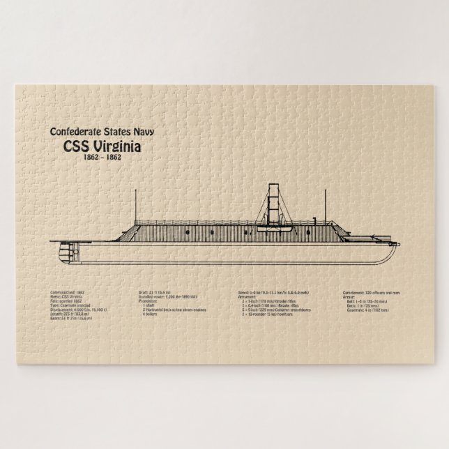 Puzzle CSS Virginia - Ship Blueprint Planes SD (Horizontal)