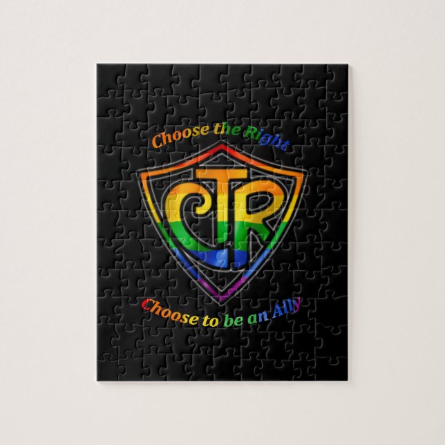Puzzle CTR del arco iris - Aliado de LDS LGBT (Vertical)