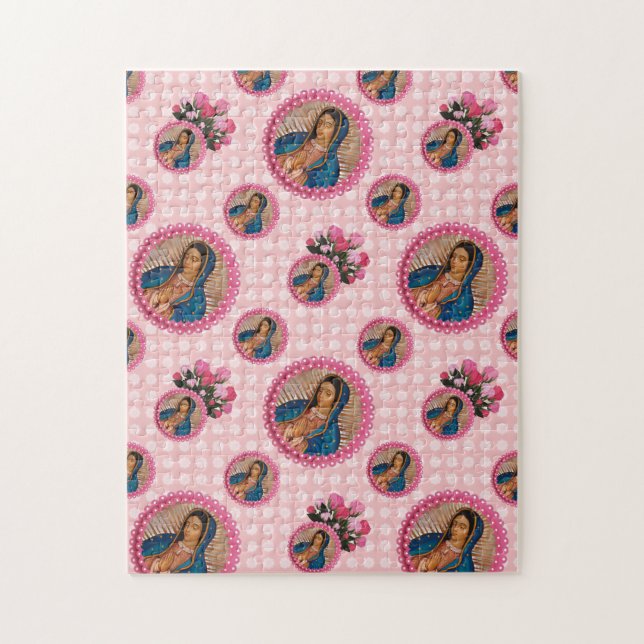 Puzzle Cuaderno de Nuestra Señora de Guadalupe de rosas r (Vertical)