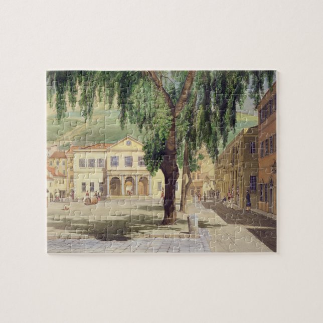 Puzzle Cuadrado comercial, la biblioteca comercial y (Horizontal)