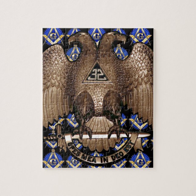 Puzzle Cuadrado del rito y negro escoceses del compás (Vertical)