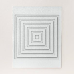 Puzzle Cuadrado Geométrico Blanco