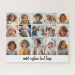 Puzzle Cuadrícula de 15 Collages de fotos - Texto manuscr<br><div class="desc">Utilice 15 fotos para crear un collage de fotos personal. Este diseño moderno y limpio incluye un bloque de texto de script para agregar un nombre de familia u otra información. El color de fondo y las fuentes se pueden cambiar en el área personalizar. ***Para obtener los mejores resultados de...</div>