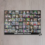 Puzzle Cuadrícula de 60 Collages de fotos - Texto manuscr<br><div class="desc">Usa 60 fotos SQUARE para crear un collage de fotos personal. Este diseño moderno y limpio incluye un bloque de texto en una fuente moderna para agregar un nombre de familia o un saludo a un amigo o abuelo. El color de fondo se puede cambiar en el área personalizar. ***Para...</div>