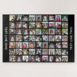 Puzzle Cuadrícula de Collage de fotos cuadrada de 63 con<br><div class="desc">Usa 63 fotos SQUARE para crear un collage de fotos personal. Este diseño moderno y limpio incluye un bloque de texto en una fuente san serif para agregar un nombre o un nombre de familia. El color de fondo se puede cambiar en el área personalizar. ***Para obtener los mejores resultados...</div>