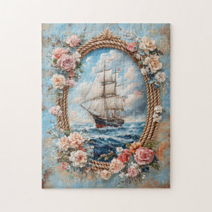 Puzzle Cuadro de trama de pintura de envío con Rosas