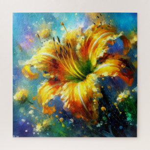 Puzzle Cuadros Impresionantes De Flor Diurna Amarillo