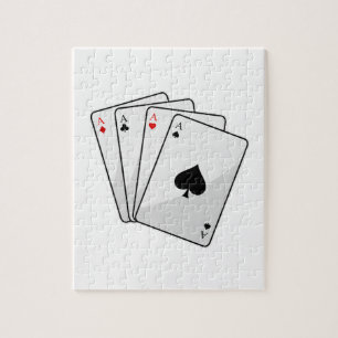 Puzzle Cuadrupletas Tarjetas de póquer Aces