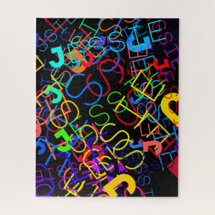Puzzle Cualquier nombre Personalizable Colores brillantes