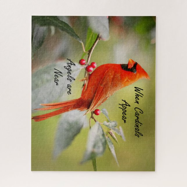 Puzzle Cuando aparecen los cardenales, los ángeles están  (Vertical)