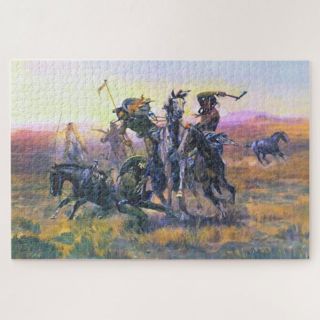 Puzzle Cuando Blackfoot Y Sioux Conozcan A CM Russell (Horizontal)