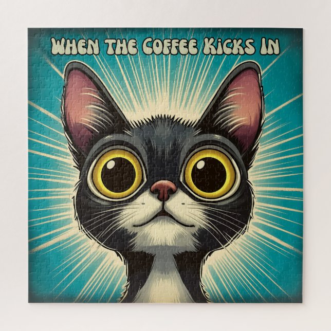 Puzzle Cuando el café patea en gato (Vertical)