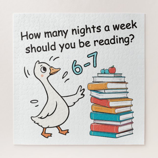 Puzzle Cuántas Noches a la Semana Deberías Leer 6-7 (Vertical)