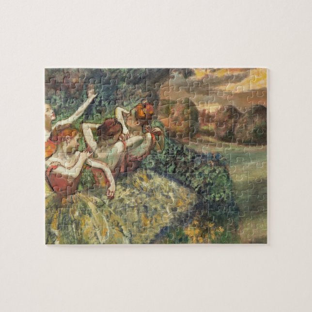Puzzle Cuatro bailarinas de Edgar Degas, arte de ballet c (Horizontal)