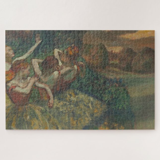Puzzle Cuatro bailarinas, pintura impresionista, Edgar De (Horizontal)