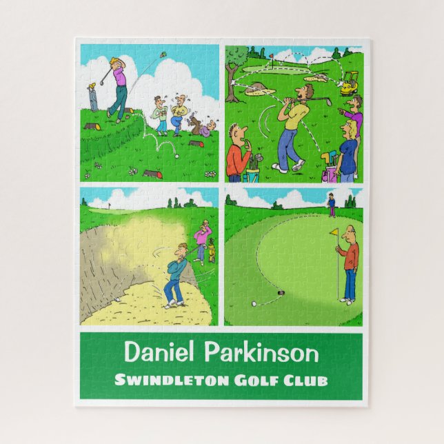 Puzzle Cuatro divertidos Personalizados de golf Jigsaw Pu (Vertical)