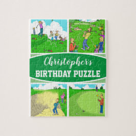 Puzzle Cuatro divertidos Personalizados de Golfer