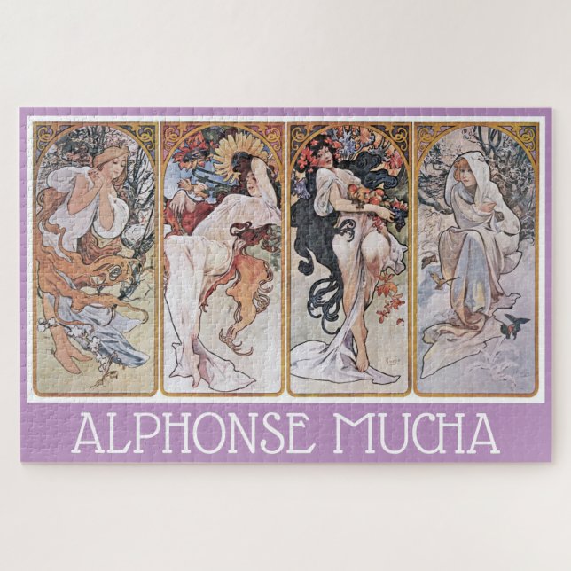 Puzzle Cuatro estaciones, Alphonse Mucha (Horizontal)
