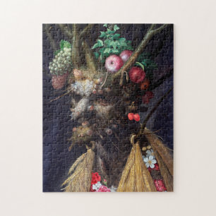 Puzzle Cuatro estaciones en una sola cabeza, Arcimboldo
