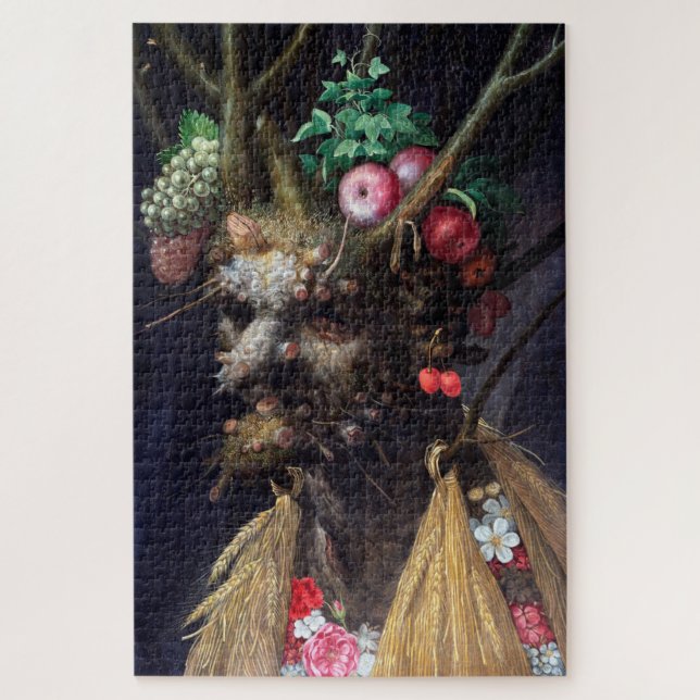 Puzzle Cuatro estaciones en una sola cabeza, Arcimboldo (Vertical)