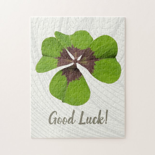 Puzzle Cuatro hojas Lucky Clover St Patricks Day Buena Su (Vertical)