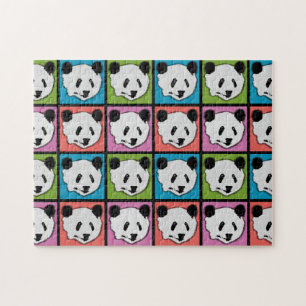 Puzzle Cuatro osos de panda gigante