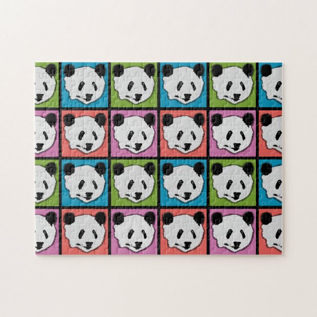 Puzzle Cuatro osos Panda gigantes (Horizontal)