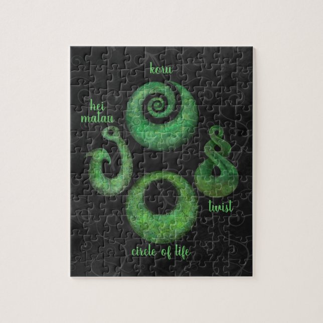 Puzzle Cuatro símbolos maoríes (Vertical)