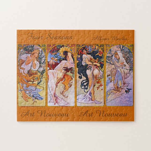 Puzzle Cuatro temporadas de Alfons Mucha (Horizontal)