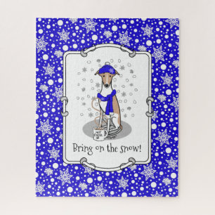 Puzzle Cubierta de nieve con azote azul de invierno - Ama
