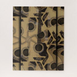 Puzzle Cubismo de guitarra acústica