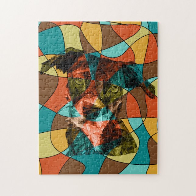 Puzzle cubismo de perro (Vertical)