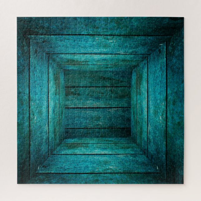 Puzzle Cubo de madera abstracta (Vertical)