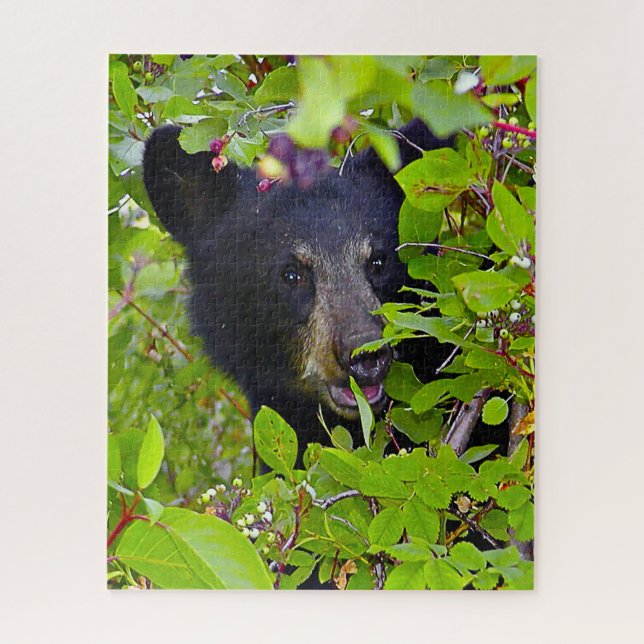 Puzzle Cubos de oso negro. (Vertical)