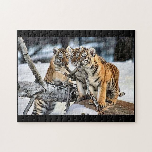 Puzzle Cubos de tigres en juego (Horizontal)