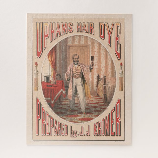 Puzzle Cuello de pelo de Uphams, Circa 1864 (Vertical)