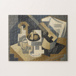 Puzzle Cuenco en una tabla, 1918 de la guitarra y de