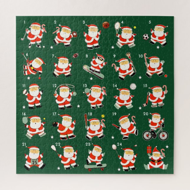 Puzzle Cuenta regresiva de deportes de Navidad (Vertical)