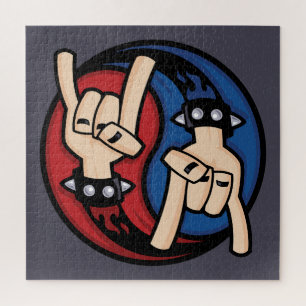 Puzzle Cuernos de diablo de Rock and Roll Yin Yang