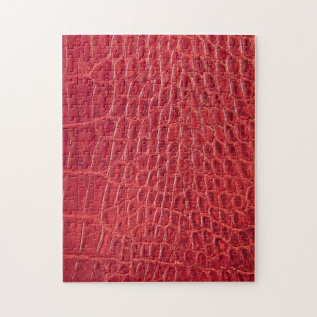 Puzzle Cuero falso rojo caimán (Vertical)