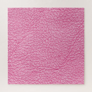 Puzzle Cuero rosa de cierre, fondo texturado.