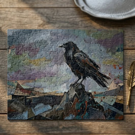 Puzzle Cuervo en la Cima – Corvide Impasto Oscuro Gótico