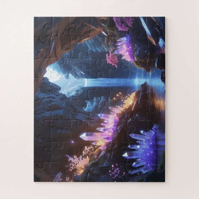 Puzzle Cueva de Cristal con Cascada Mágica (Vertical)