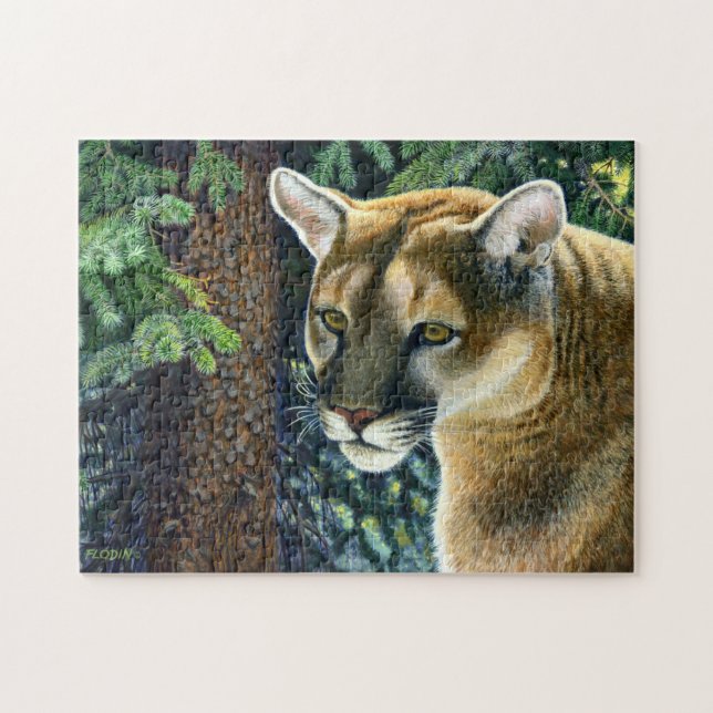 Puzzle Cugar En El Bosque, Pintura De Acrílico (Horizontal)