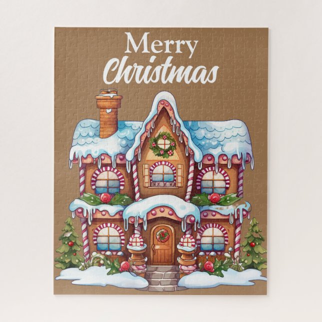 Puzzle Cuidad Feliz Navidad Gingerbread House (Vertical)