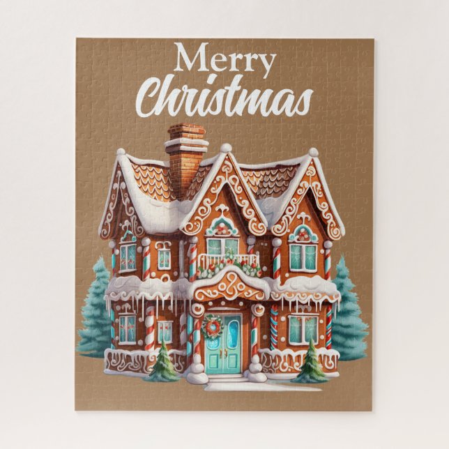 Puzzle Cuidad Feliz Navidad Gingerbread House (Vertical)