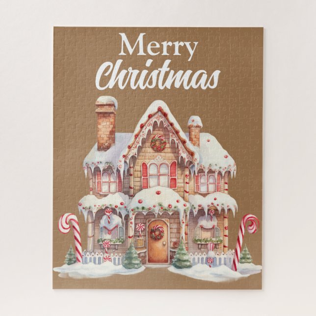 Puzzle Cuidad Feliz Navidad Gingerbread House (Vertical)